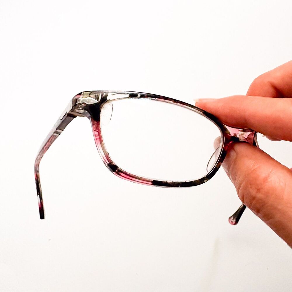 READ Persol Womens Eyeglasses Pink Pattern FRAMES ONLY Splayed Flared 52-16-140 - Picture 10 of 13